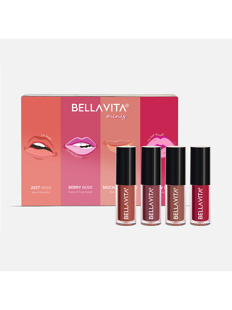 bella vita organic Bella Vita Kiss Proof Liquid Lipstick Minis Set of 4 Gift Set-picture-13