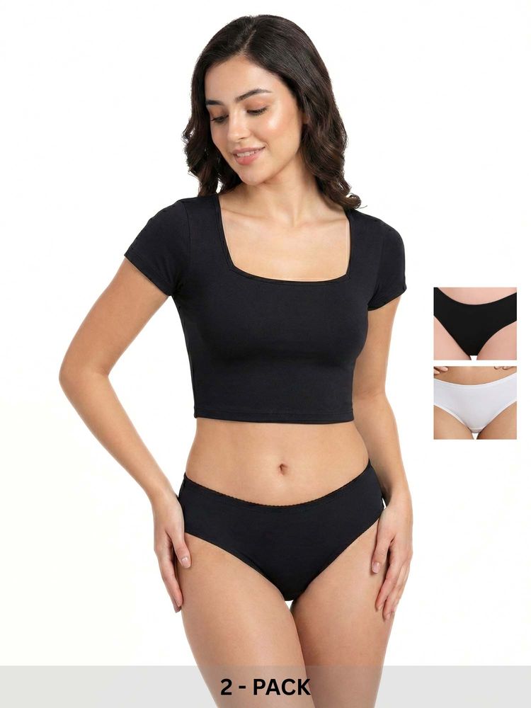Curwish Women's Beautiful Basics Briefs (Pack Of 2)-picture-29