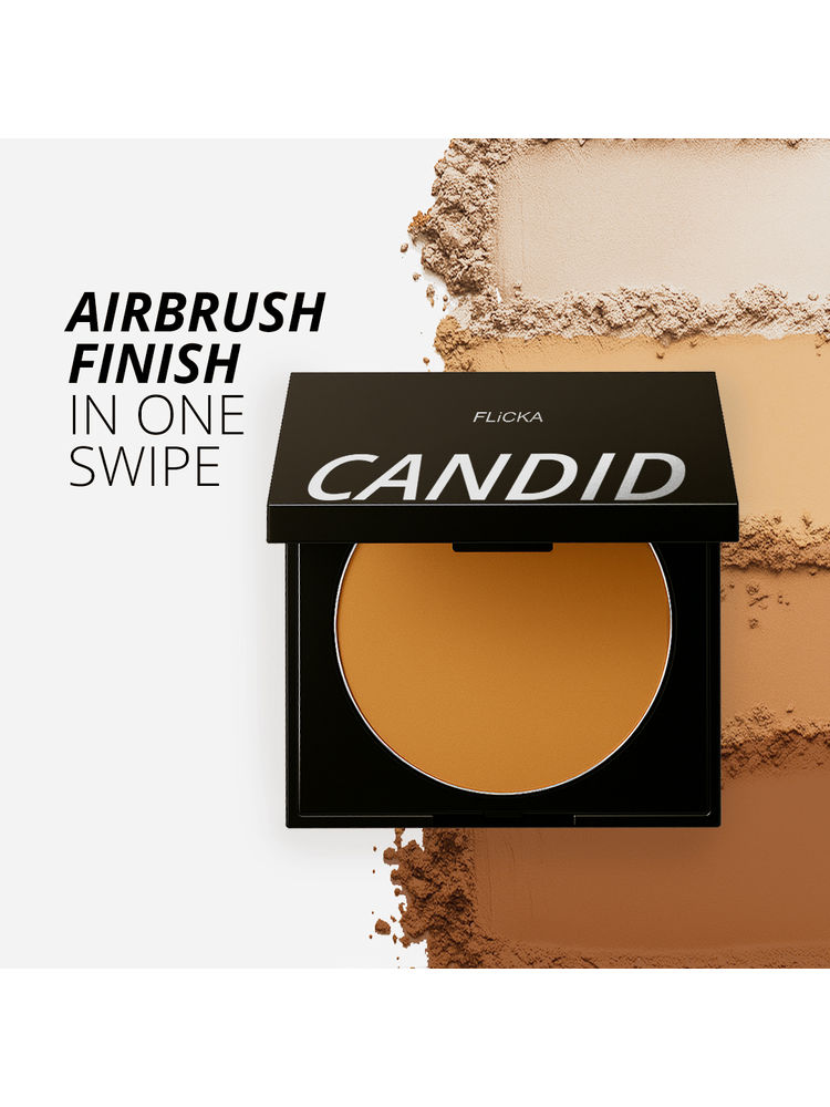 Flicka Candid Velvet Compact Powder Weightless Formula Satin Smooth Finish Perfect Blend-picture-12