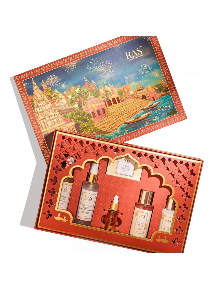 RAS Luxury Oils Limited Edition Varanasi Face & Body Gift Set-image-4