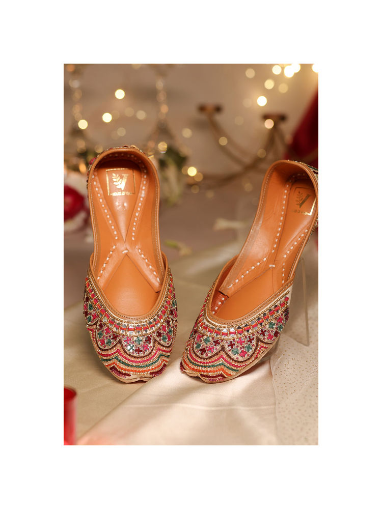 House of Vian Suhani Multi-Color Embroidered Juttis