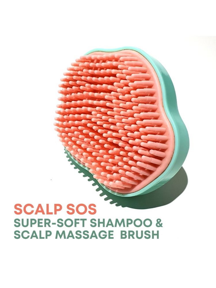 Alan Truman Super-soft Scalp Massage and Shampoo Brush for fine, fragile & damaged hair - Green/Pink-picture-14