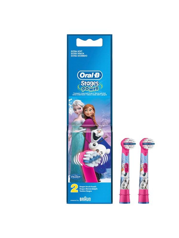 Oral-B Disney Frozen Characters Kids Electric Replacement Toothbrush Heads Pack of 2