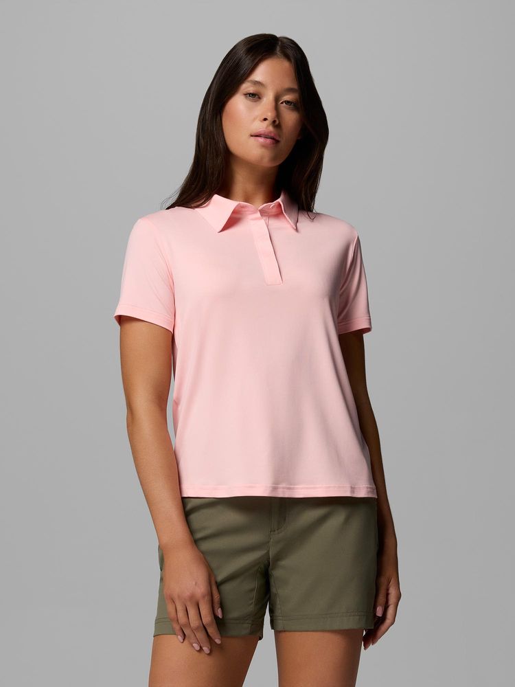 Columbia Women Pink Parsons Point Half Sleeves Polo T-shirt-picture-22