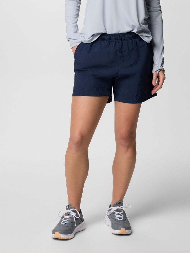 Columbia Women Navy Blue W Backcast II Regular Fit Shorts-image-4
