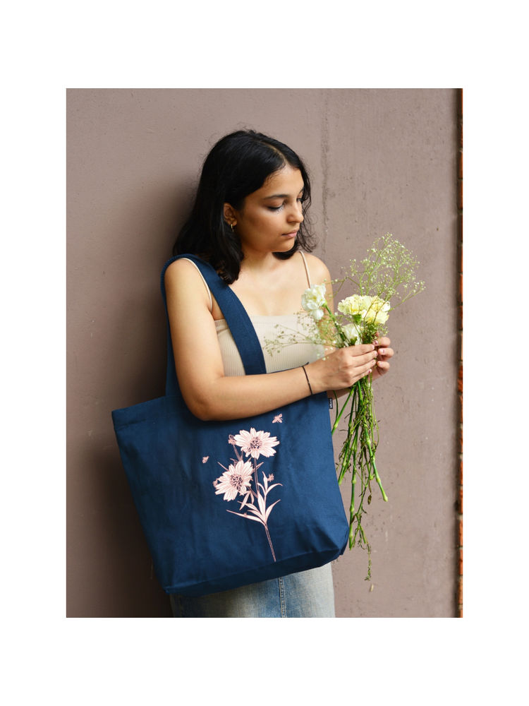 EcoRight Large Zipper Tote Bag - Happy Flowers-image-27