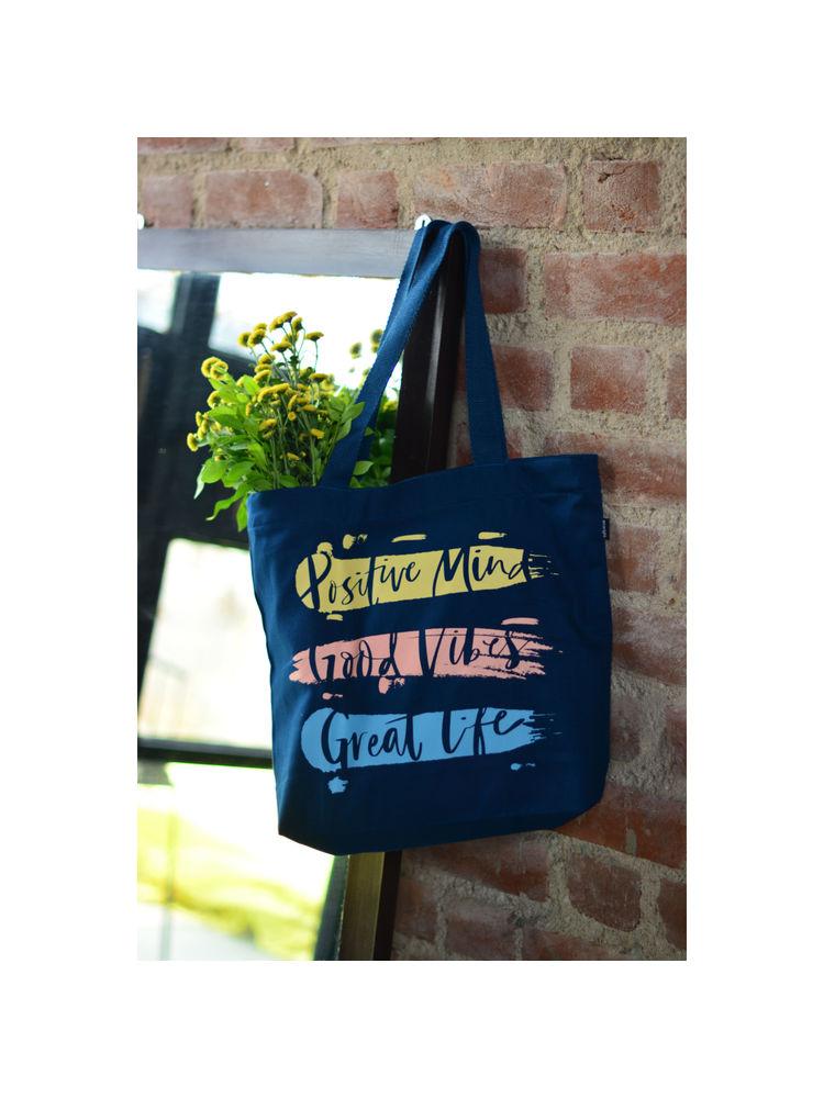 EcoRight Large Zipper Tote Bag - Good Vibes-image-48