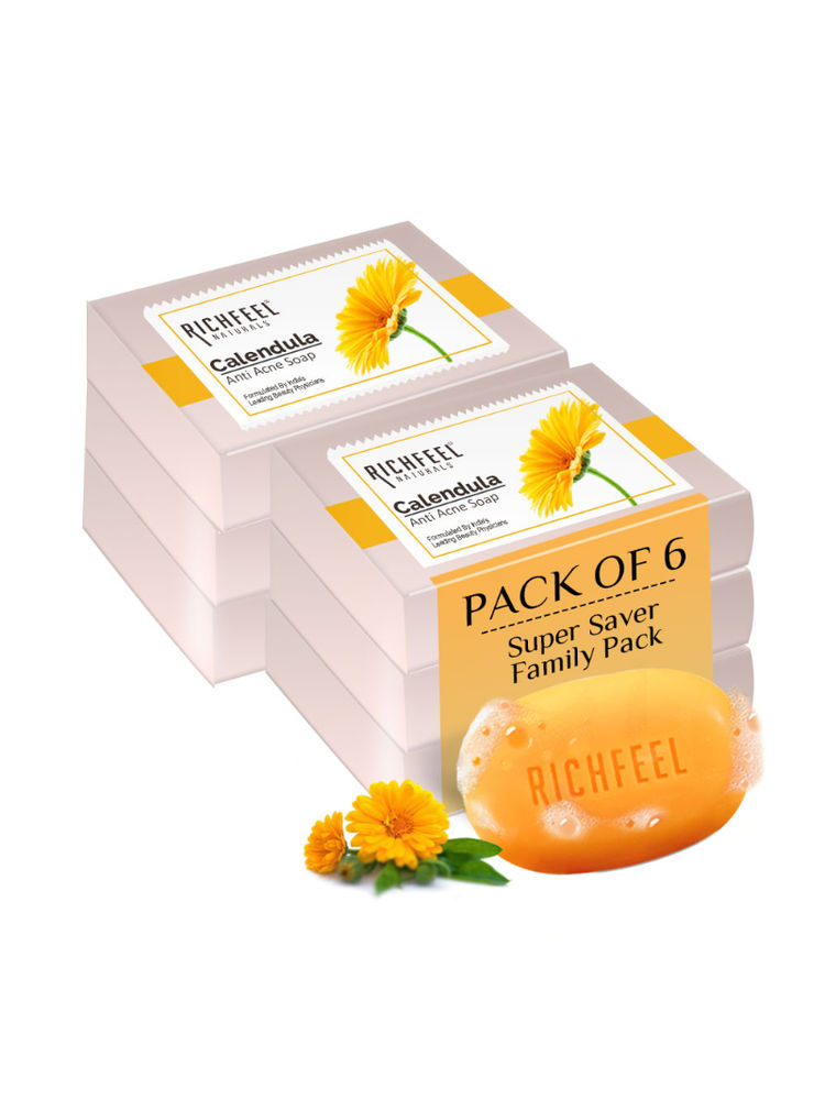 Richfeel Calendula Anti-Acne Soap Fights - Pack of 6-image-30