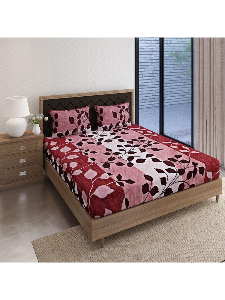 Swayam Floral 170 Tc King Bedsheet With 2 Pillow Cover Multi-Color-picture-46