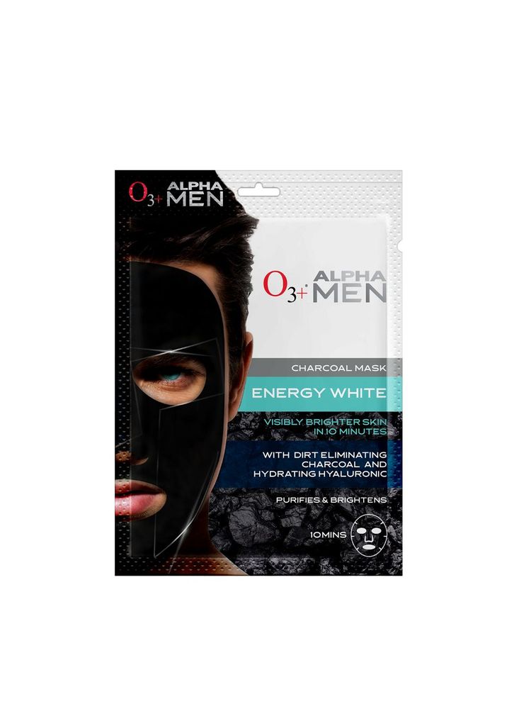 O3+ Alpha Men Energy White Charcoal Face Sheet Mask-image-22