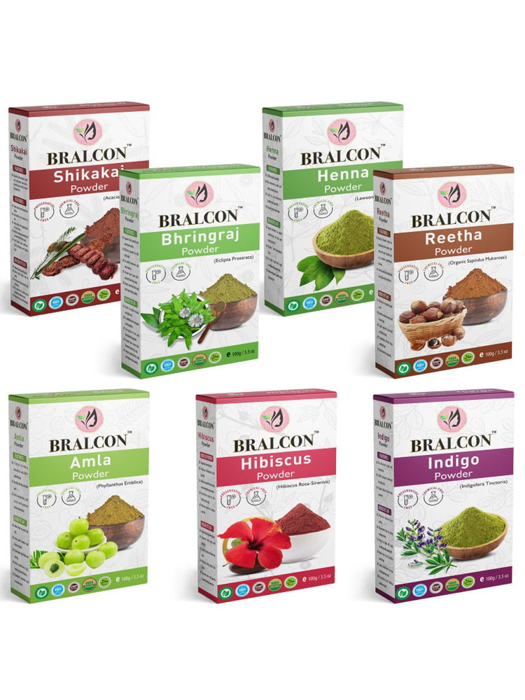 BRALCON Hair Growth & Face Pack Powder Combo - Set Of 7-picture-21