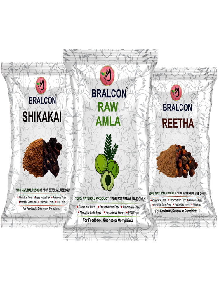BRALCON Organic Raw Reetha, Amla & Shikakai Combo Pack - Set Of 3-image-4