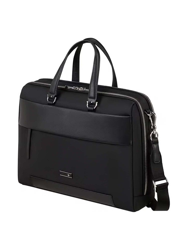 Samsonite ZALIA 3.0 Solid Polyester Laptop Bag With Detachable Strap - Black (L)-image-9