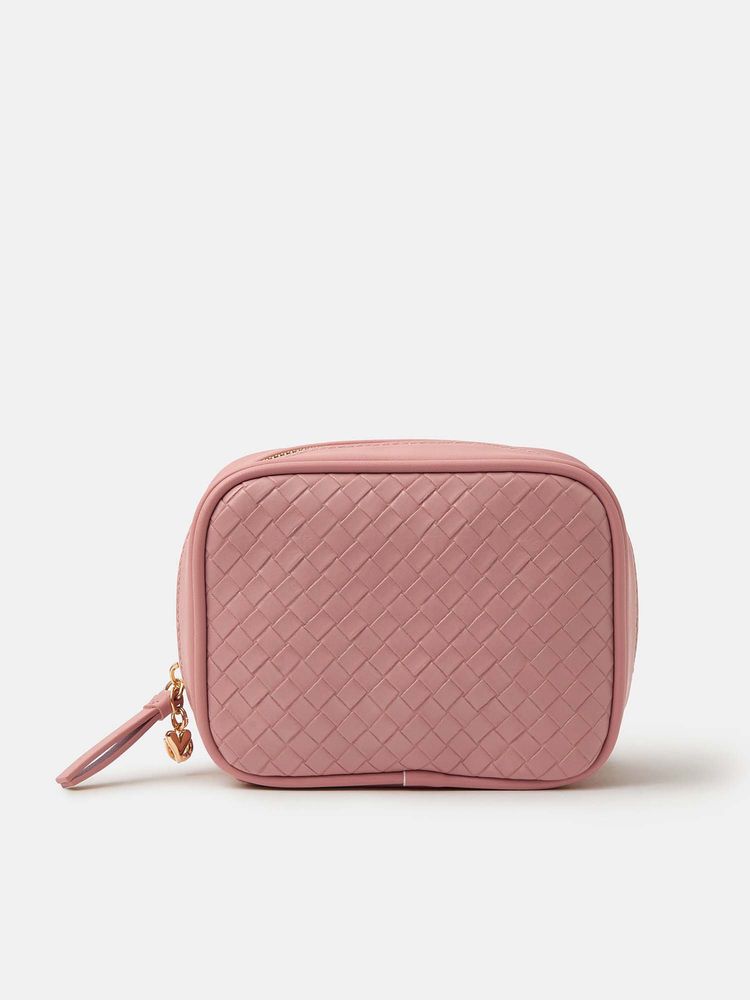 Accessorize London Women's Pink Quilted Make Up Bag-picture-35