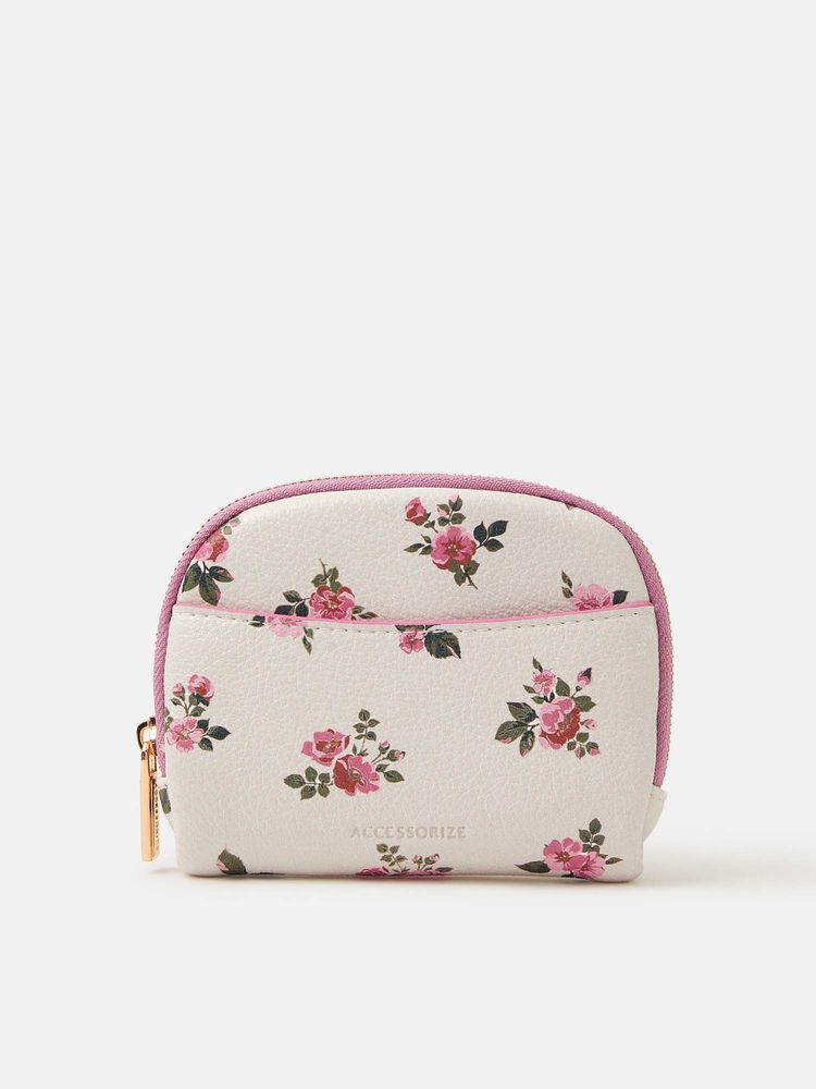 Accessorize London Women's White Floral Coin Pouch-picture-10