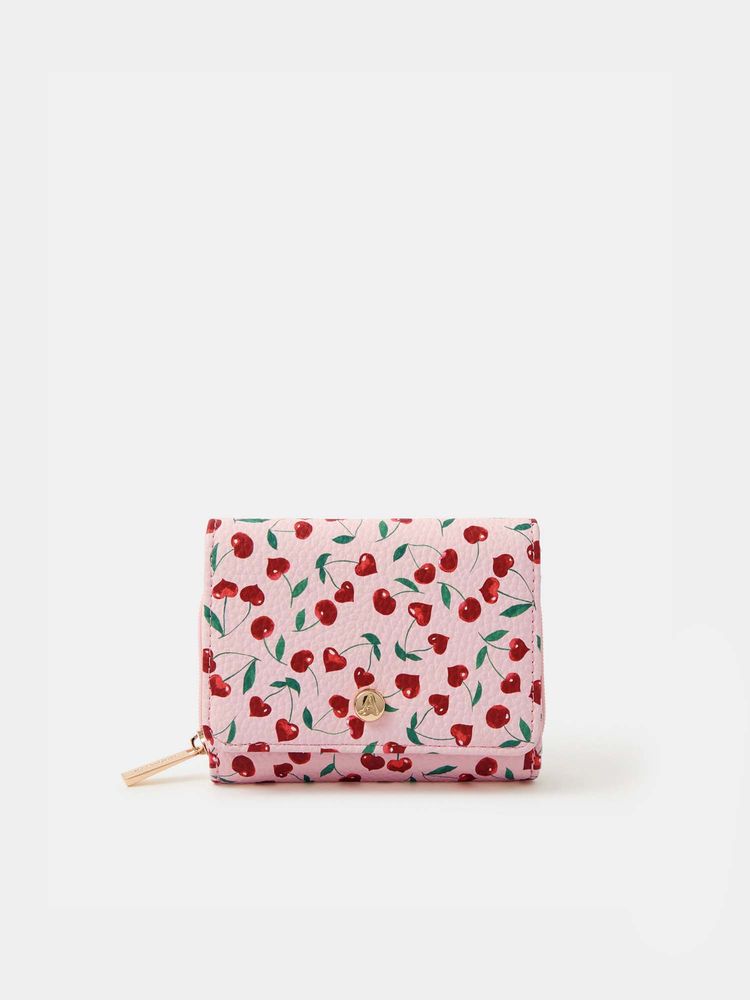 Accessorize London Women's Pink Cherry Floral Wallet-image-32