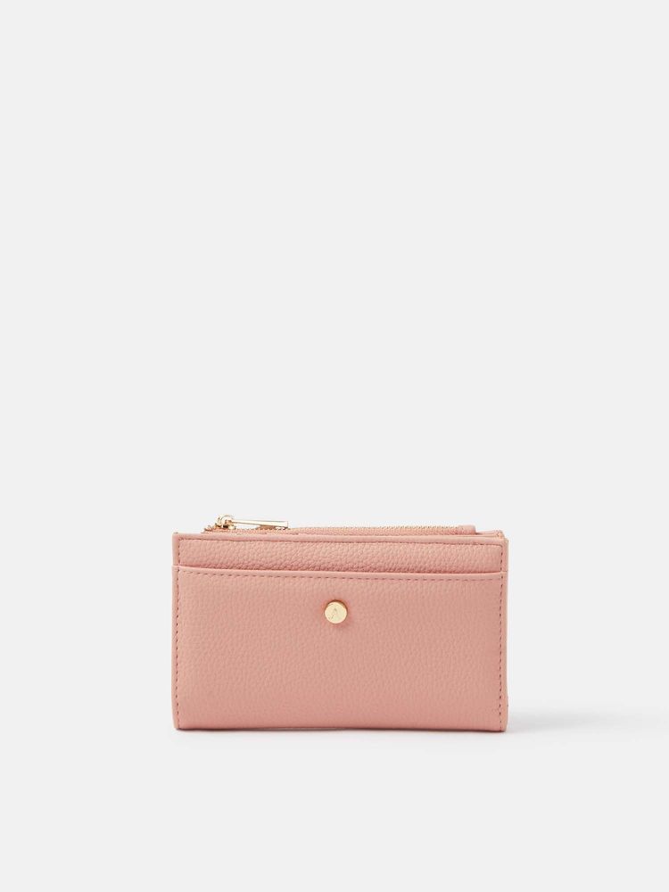 Accessorize London Women's Pink Slimline Zip Wallet-image-7
