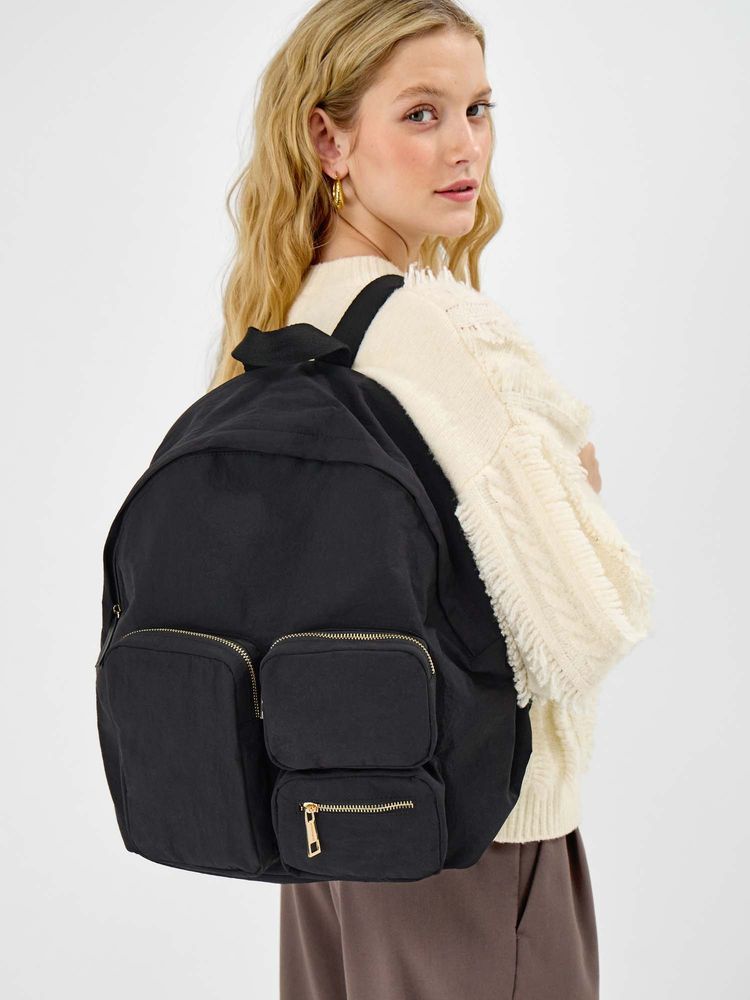 Accessorize London Women’s Black Multi-Pocket Nylon Backpack-picture-12