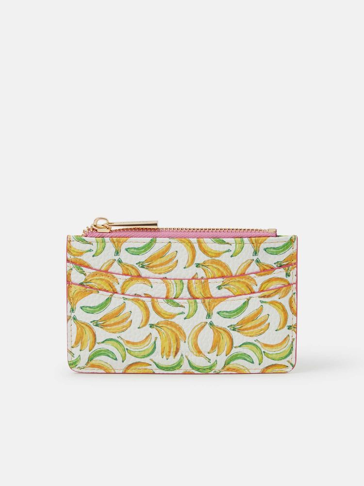Accessorize London Women's Yellow Banana Printed Card Holder-picture-15