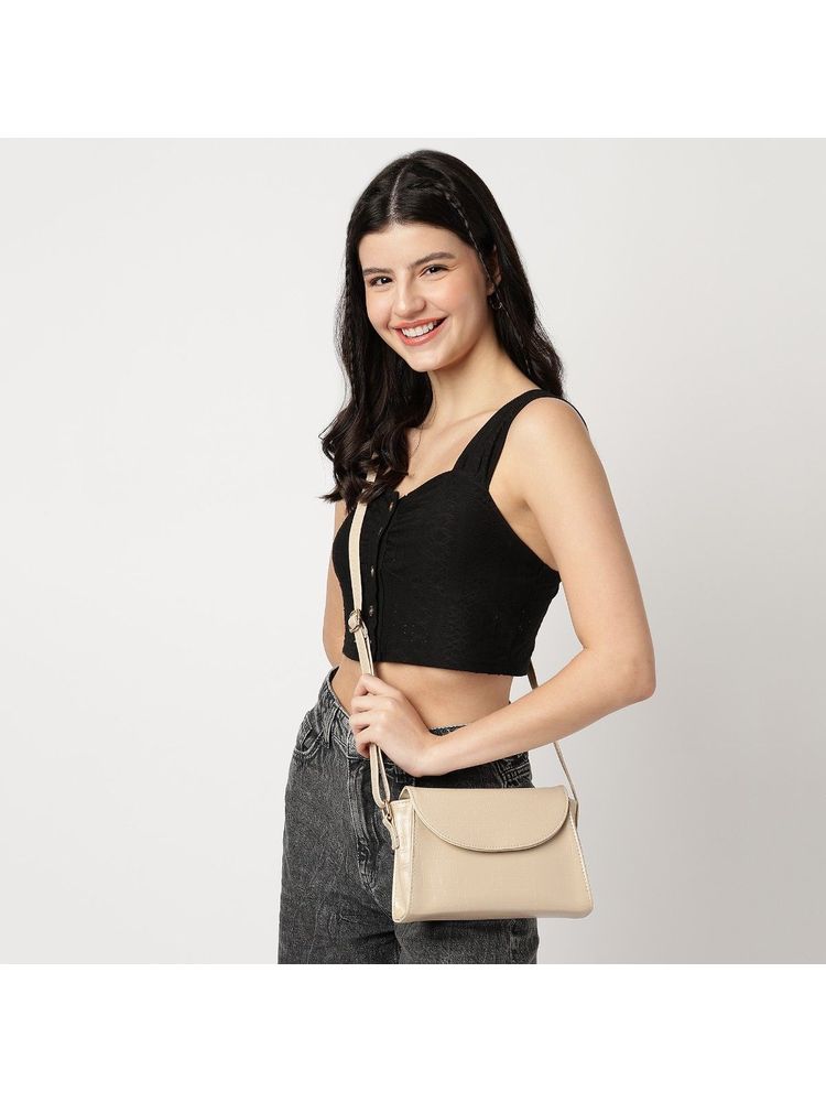 fastrack accessories Fastrack Beige Brunch Shoulder Bag for Women-picture-25