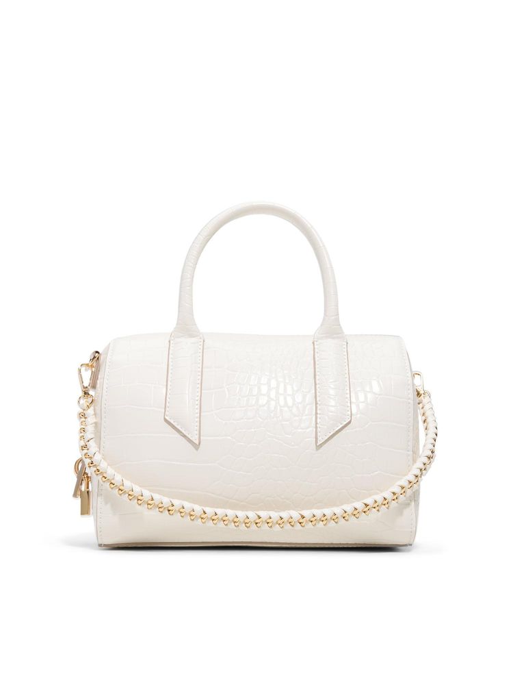 Aldo Albalaerel Womens Beige Satchel Bag With Detachable Strap & Chain-picture-27