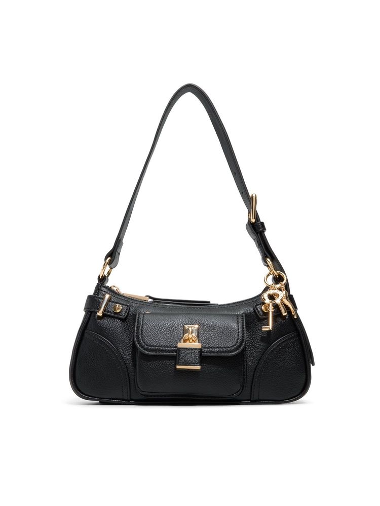 Aldo Beramandra Womens Black Handbag & Charm-image-21