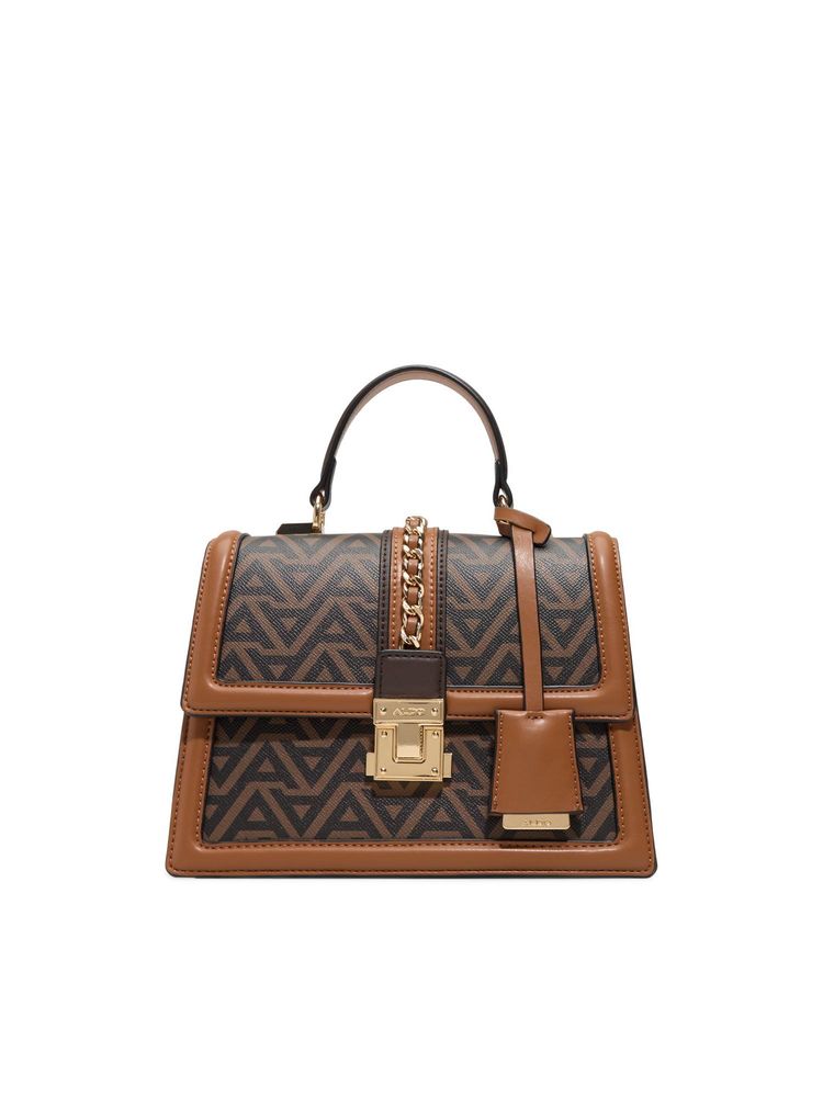 Aldo Martissa Womens Brown Top Handle Handbag With Detachable Strap & Charm-image-39