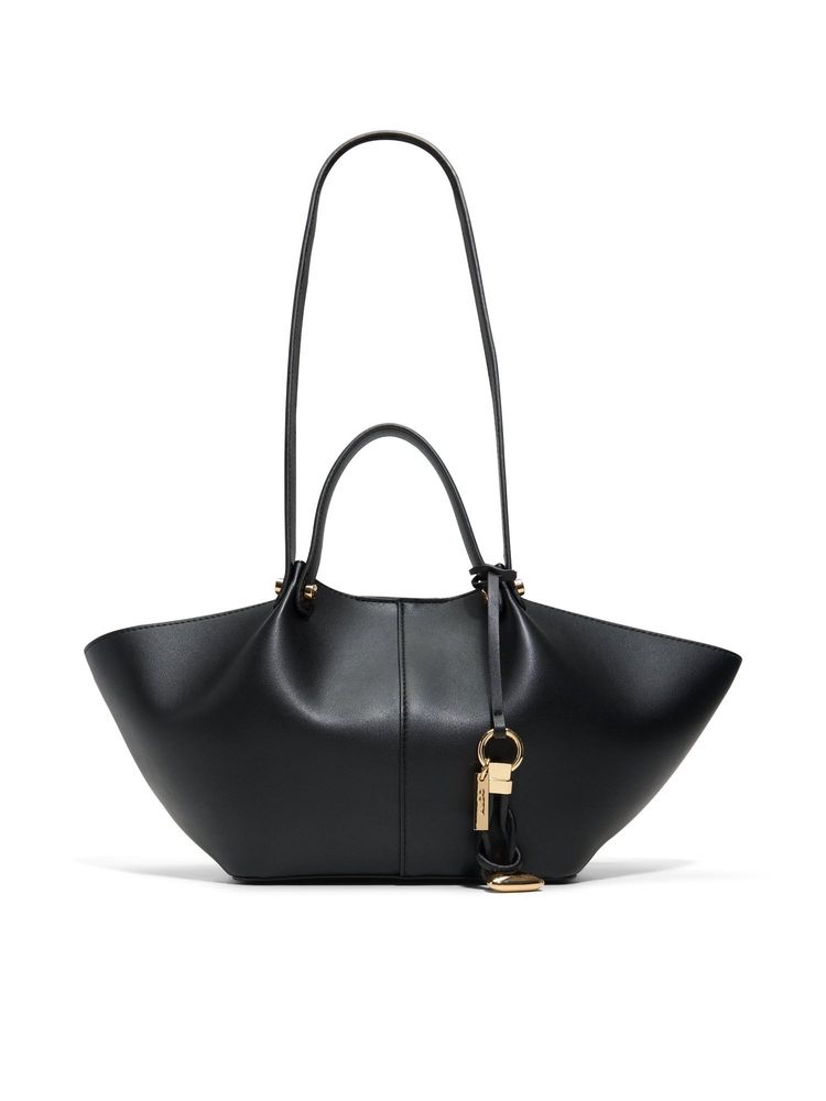 Aldo Meava Womens Black Satchel Bag With Detachable Strap & Two Pouches-image-2
