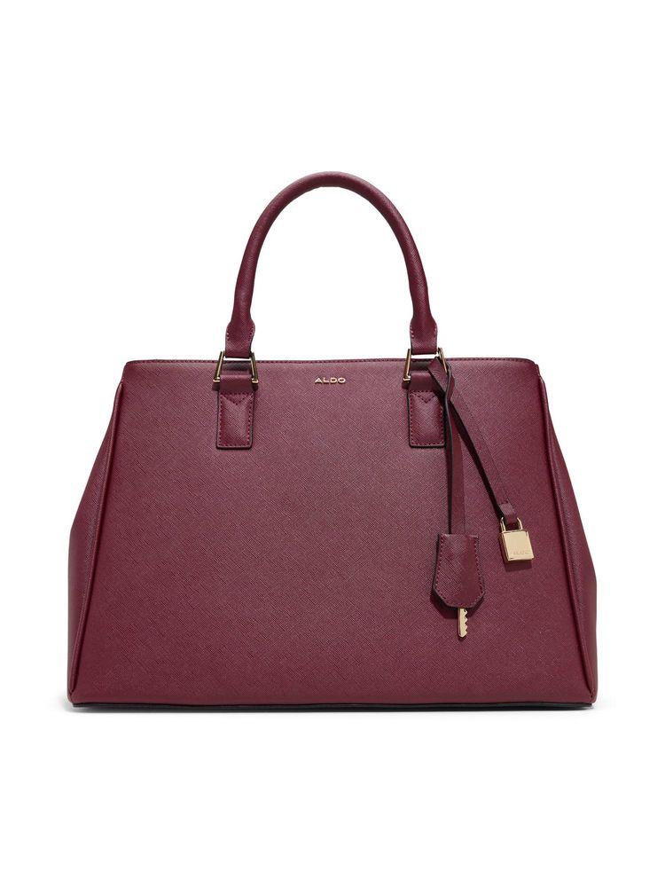 Aldo Nanever Womens Red Satchel Bag & Charm-image-39