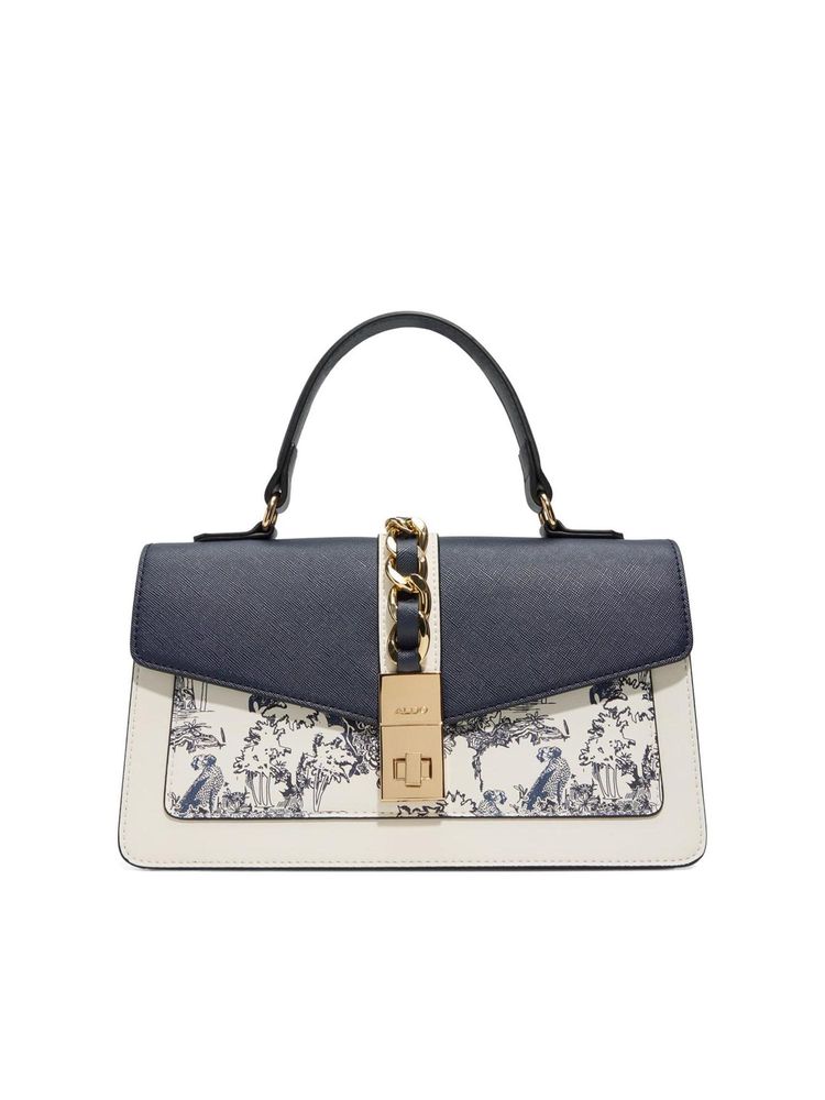 Aldo Parkryn Womens Navy Top Handle Handbag With Detachable Strap-image-11