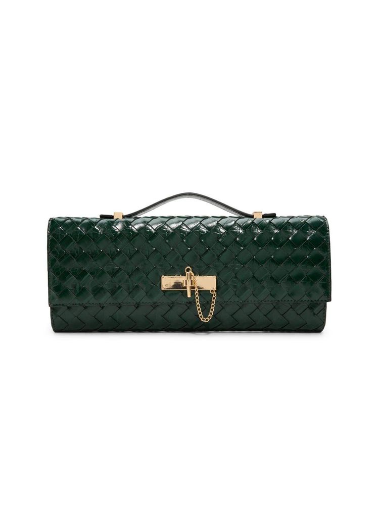 Aldo Roux Womens Green Clutch With Two Detachable Straps-image-11