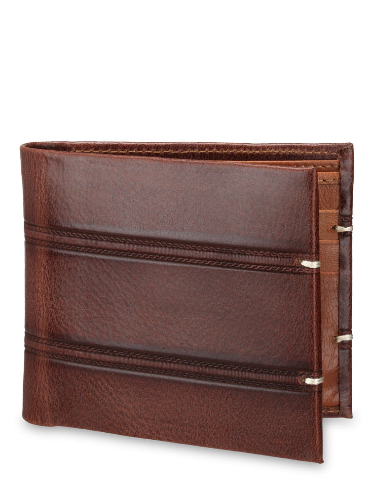 Teakwood Leathers Men Brown Textured Genuine Leather Wallet