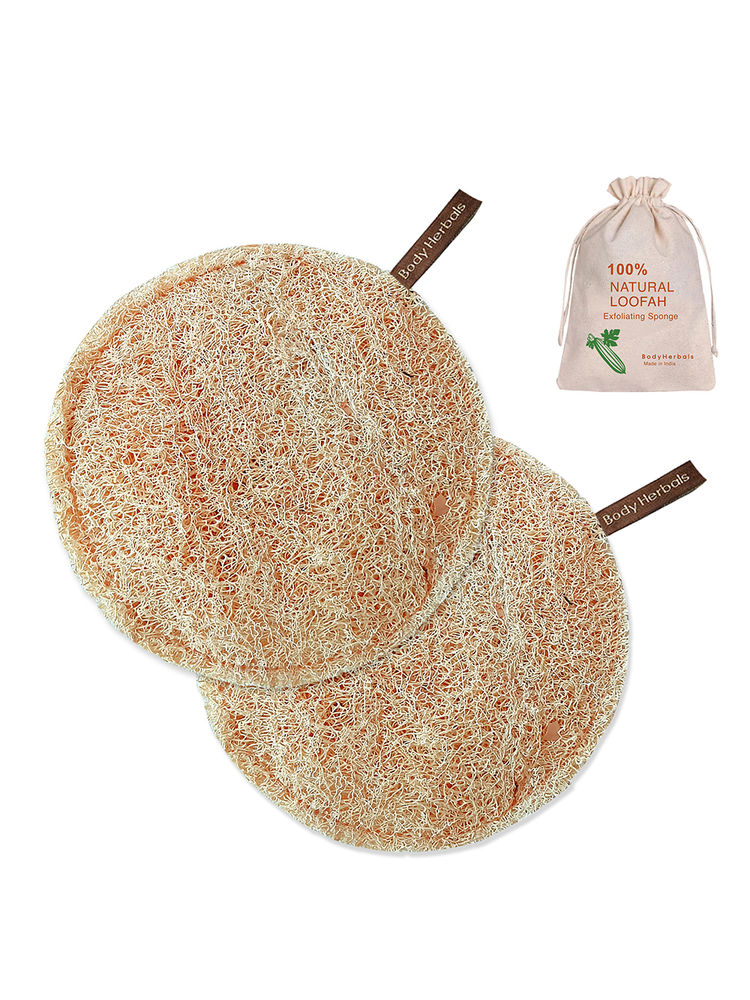 BodyHerbals Natural Sun Dried Round Bath Loofah - Pack of 2-picture-14