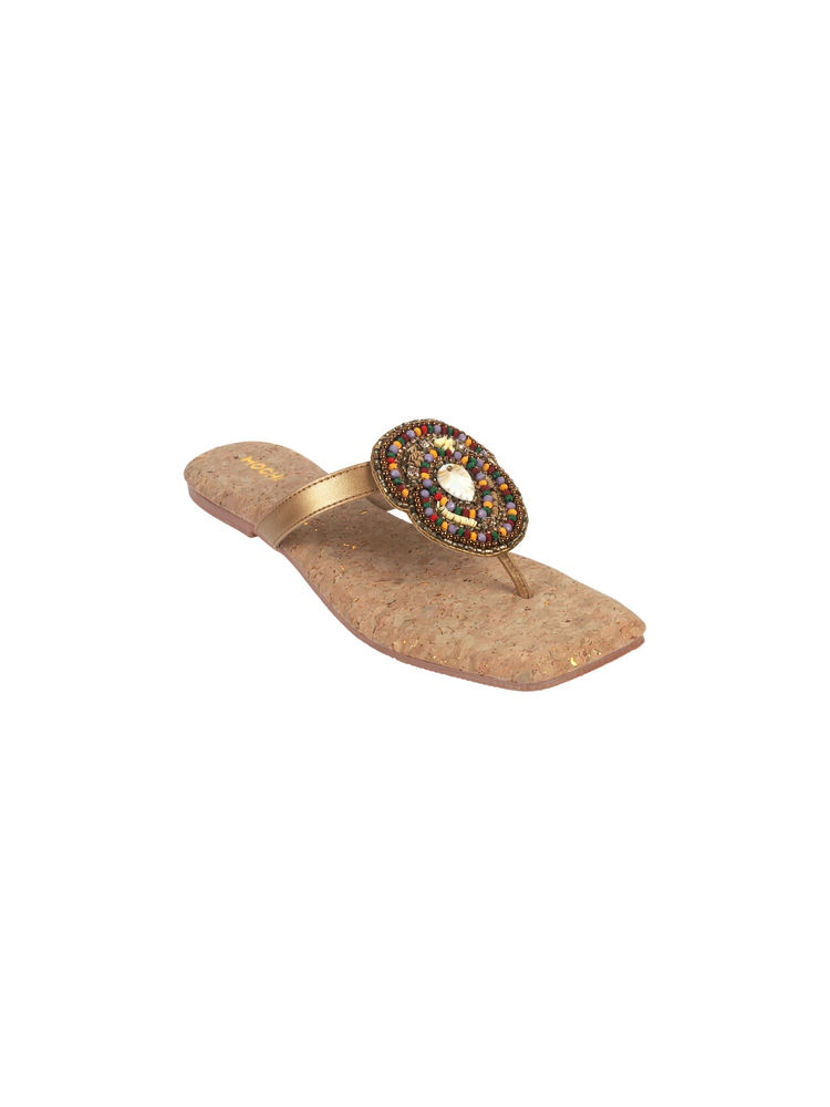Mochi Gold Casual Flats-picture-13