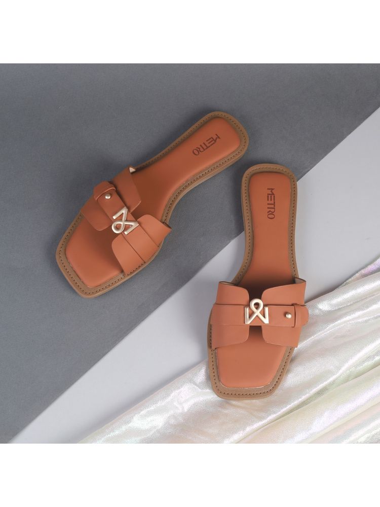 Metro Tan Casual Flats-image-32