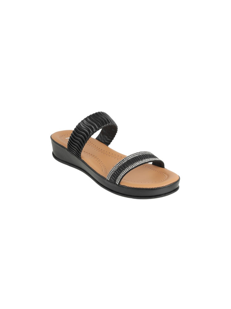 Metro Black Casual Sandals-image-7