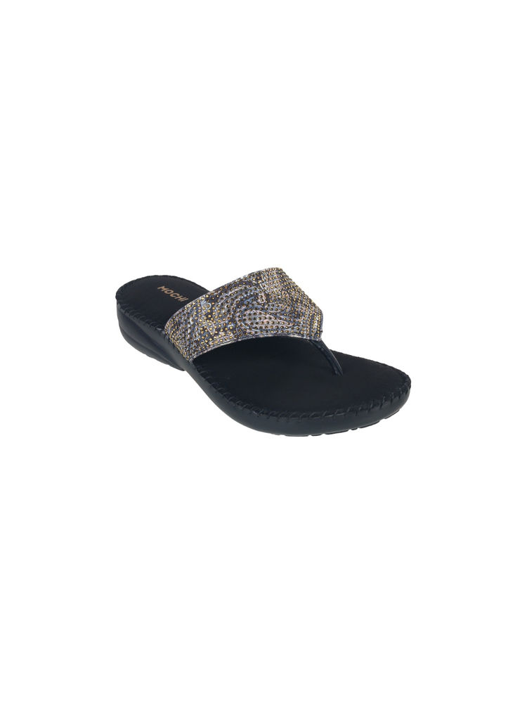 Mochi Black Casual Sandals-image-35