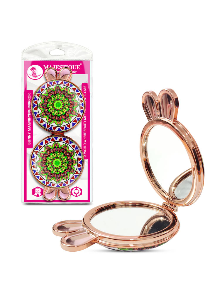 Majestique Bunny Magnifying Foldable Compact Hand Mirror