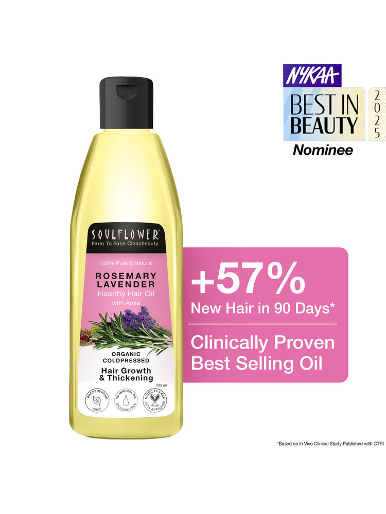 Soulflower Rosemary Lavender Healthy Hair Oil