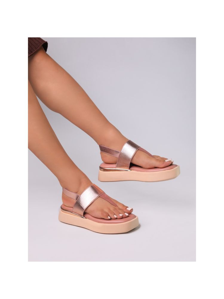 Monrow Pink Flatform Sandals-picture-22