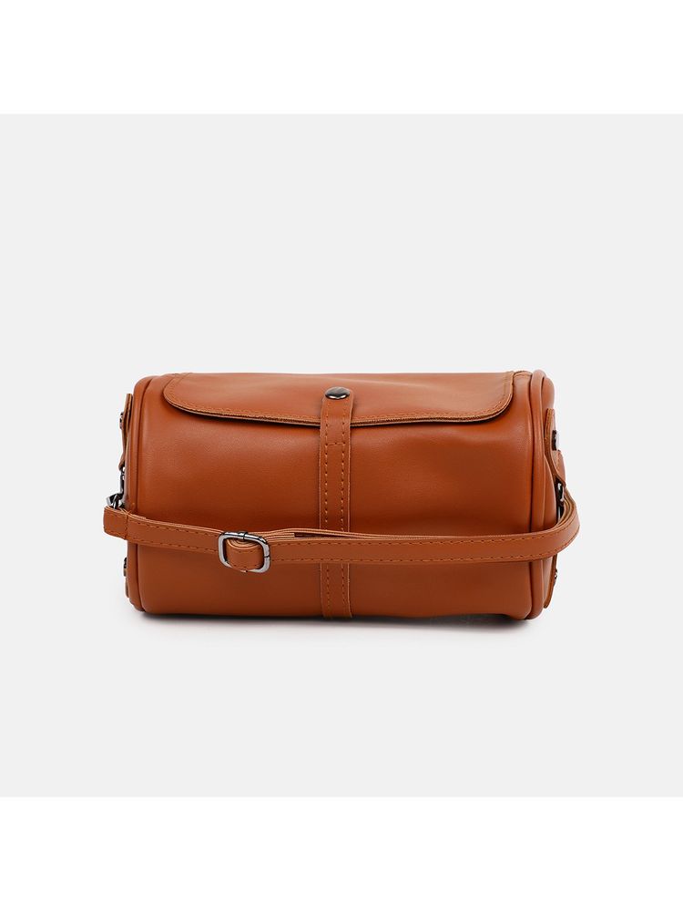 Haute Sauce Women Tan Solid Sling Bag-image-21