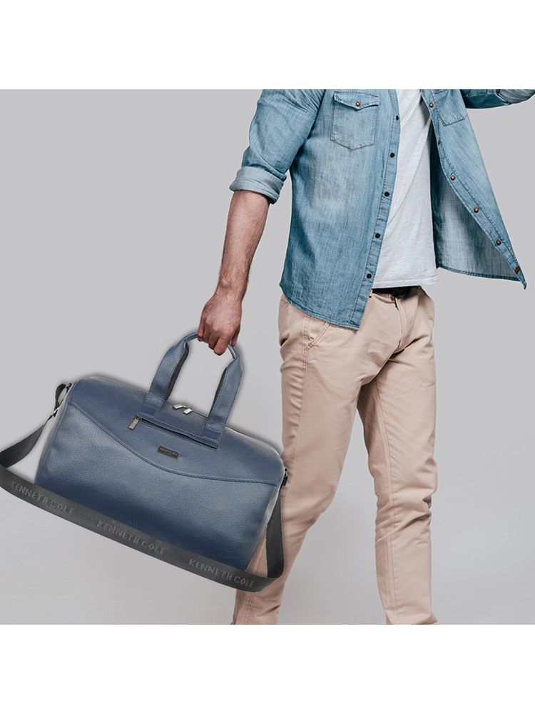 Kenneth Cole Unisex Carry-On Travel Duffle Bag With Detachable Strap - Navy Blue-image-29