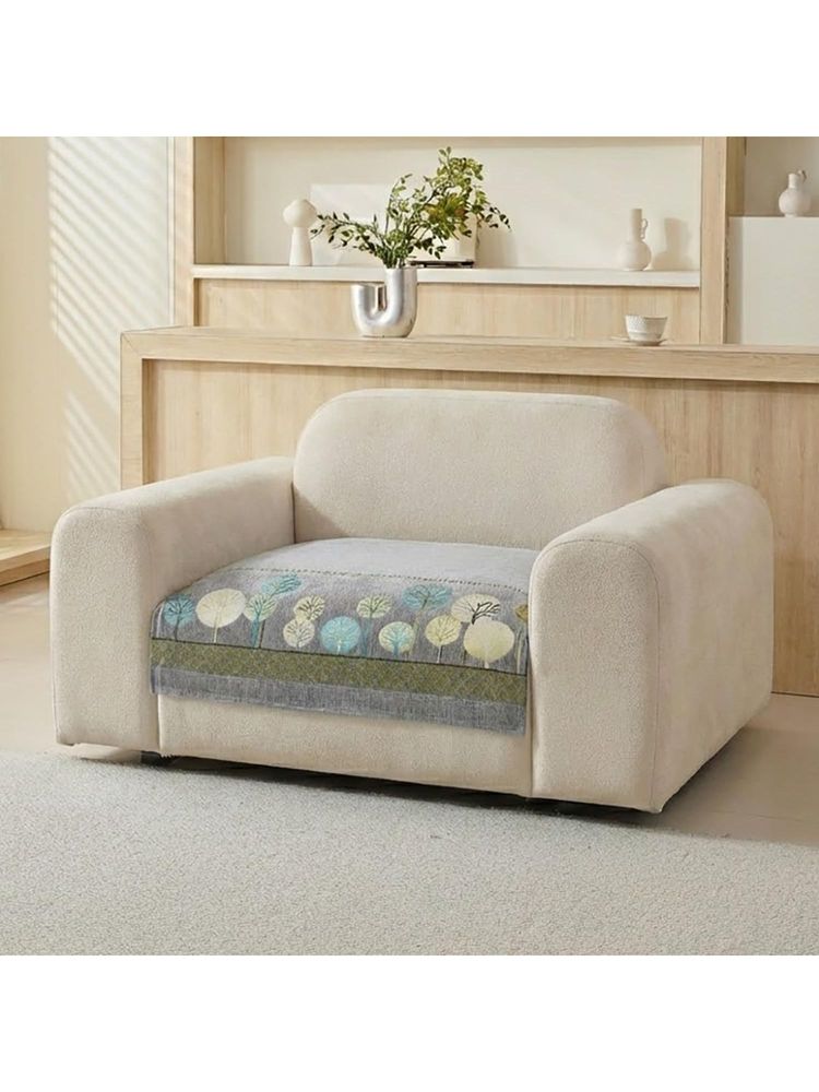 House of Quirk Three Seater Grey Chenille Jacquard Sofa Slipcover Soft Furniture Protector-image-21