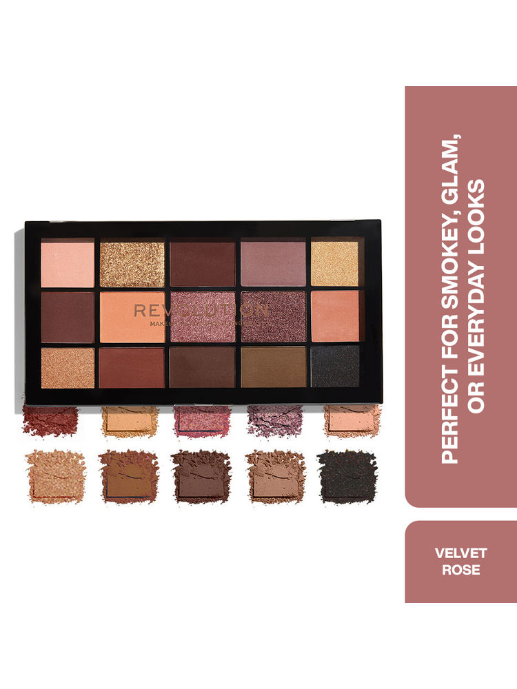 Makeup Revolution Reloaded Eyeshadow Palette-15 Smooth & Rich Shade-High Pay Off Formula