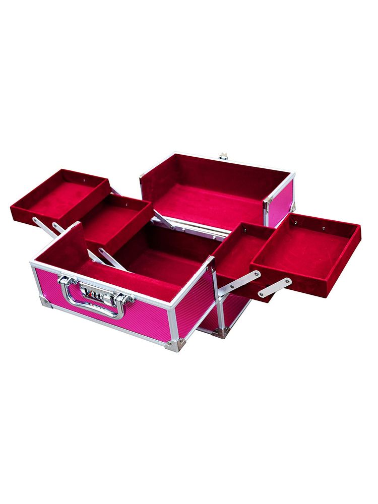 Bronson Professional Makeup Vanity Trousseau Box Faux Leather Finish (Multi-Color)-picture-44