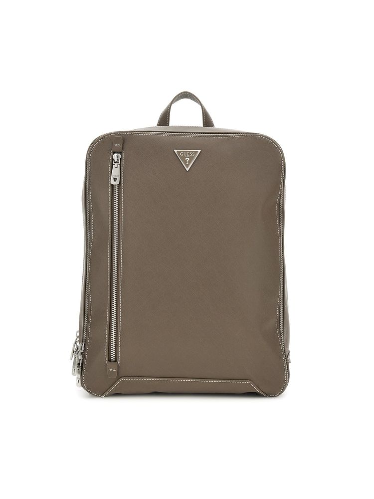 guess fashion Guess Torino Compact Beige Solid Backpack-picture-11