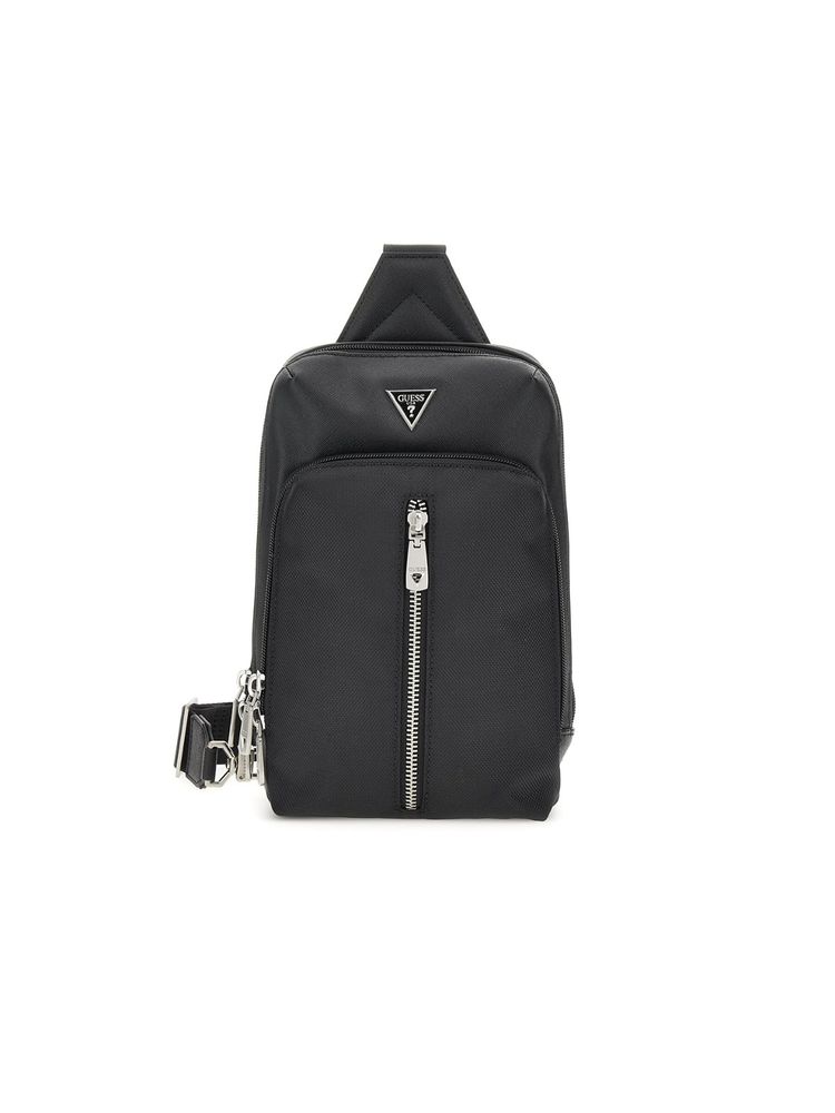 guess fashion Guess Lugano Black Solid Backpack-picture-27