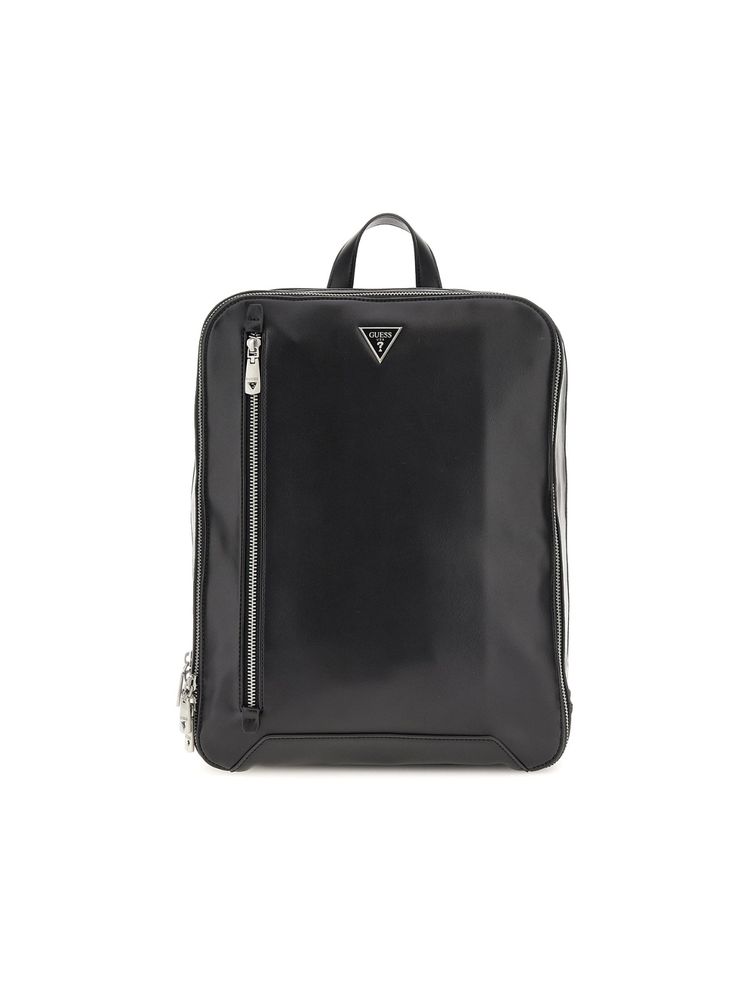 Guess Torino Compact Black Solid Backpack-image-31