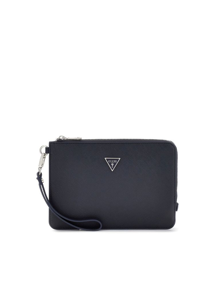 guess fashion Guess Torino Blue Solid Pouch-picture-13