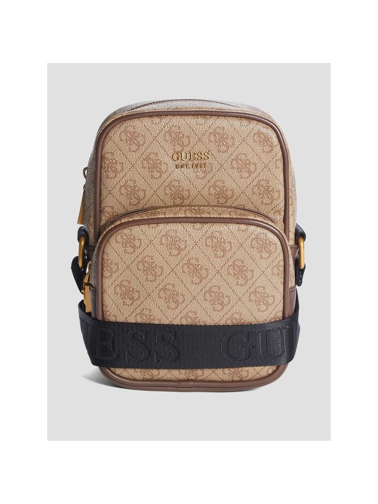 guess fashion Guess Keith Beige Printed Sling Bag-picture-19